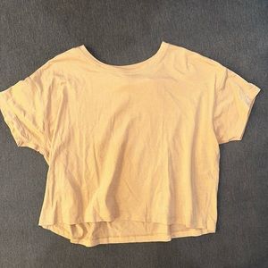 Lululemon tan crop top
